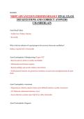 NR507 Advanced Pathophysiology Chamberlain University Exam Questions and Correct Answers