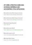 ATT WEEK 5 PRACTICE GUIDE 2026&NewLine;ACCRUALS DEFERRALS AND&NewLine;ACCOUNTING CYCLE APPLICATION