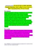 SUPPORTIVES EXAM 6 FINAL EXAM STUDY GUIDE 2026&sol;2027 ACCURATE QUESTIONS AND CORRECT DETAILED ANSWERS WITH RATIONALES &vert; 100&percnt; GUARANTEED PASS &vert; BRAND NEW VERSION