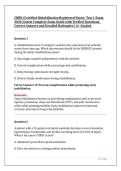 CRRN &lpar;Certified Rehabilitation Registered Nurse&rpar; Test 1 Exam 2026 &vert;Latest Complete Exam Guide with Verified Questions&comma; Correct Answers and Detailed Rationales &vert; A&plus; Graded&period;