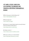 ATT WEEK 5 STUDY GUIDE 2026&NewLine;ACCOUNTING TECHNIQUES AND&NewLine;FINANCIAL REPORTING FUNDAMENTALS&NewLine;REVIEW