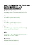 ATT WEEK 5 STUDY MATERIAL 2026&NewLine;TESTED QUESTIONS AND&NewLine;ACCURATE SOLUTIONS