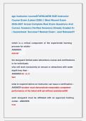 sge instructor courseSTARGUARD SGE Instructor &NewLine;Course Exam &lpar;Latest 2026&rpar; &vert;&vert; Most Recent Exam                &NewLine;2026-2027 Actual Complete Real Exam Questions And  &NewLine;Correct Answers &lpar;Verified Answers&rpar; Already Graded A&plus; &NewLine;&vert; Guaranteed  Success&excl;&excl; Newest Exam 