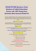 NCLEX-PN 3000 Questions &vert; Exam Questions & Verified Rationalized Answers with 100&percnt; Passing Score Guarantee &lpar;Best Answers&rpar; Graded A&plus;&rpar;  &NewLine;