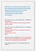 SNSP Exam - Best Practices and other Basics &lpar;Latest &NewLine;2026&rpar; &vert;&vert; Most Recent Exam 2026-2027 Actual Complete &NewLine;85 Real Exam Questions And  Correct Answers &NewLine;&lpar;Verified Answers&rpar; Already Graded A&plus; &vert;                      &NewLine;Guaranteed  Success&excl;&excl; Newest Exam &vert;    