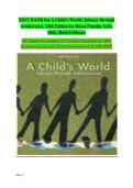 A Child's World&colon; Infancy through Adolescence &lpar;12th Edition&rpar; &vert; Complete Test Bank&semi; Multiple-Choice Questions&comma; Answer Key & Essay Questions &colon; Diane Papalia & Ruth Feldman