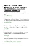 AWR 160 PRE-TEST EXAM&NewLine;QUESTIONS AND ANSWERS 2026&NewLine;COMPLETE EXAM PREP WITH&NewLine;VERIFIED SOLUTIONS