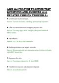 AWR 160 PRE-TEST PRACTICE TEST&NewLine;QUESTIONS AND ANSWERS 2026&NewLine;UPDATED VERSION VERIFIED A&plus;