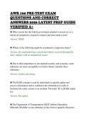AWR 160 PRE-TEST EXAM&NewLine;QUESTIONS AND CORRECT&NewLine;ANSWERS 2026 LATEST PREP GUIDE&NewLine;VERIFIED A&plus;