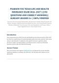 Pearson VUE Texas Life and Health Insurance Exam Review &lpar;2026&sol;2027&rpar; &ndash; Texas Insurance Law & Licensing &vert; Life and Health Insurance Producer Competency &vert; 150 Questions and Correct Answers