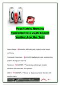 Psychiatric Nursing Fundamentals Questions and Answers &vert; 60&plus; Practice Questions &vert; Therapeutic Communication&comma; Mental Health Assessment&comma; Neurotransmitters&comma; Nurse-Patient Relationship & DSM-5