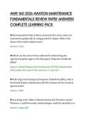 AWR 160 2026 AVIATION MAINTENANCE&NewLine;FUNDAMENTALS REVIEW PAPER ANSWERS&NewLine;COMPLETE LEARNING PACK
