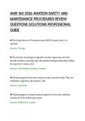 AWR 160 2026 AVIATION SAFETY AND&NewLine;MAINTENANCE PROCEDURES REVIEW&NewLine;QUESTIONS SOLUTIONS PROFESSIONAL&NewLine;GUIDE