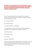 Pearson VUE Life Insurance Exam &lpar;Versions 1&ndash;3&rpar; Questions and Answers