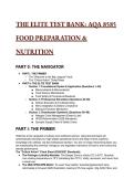 The Elite Test Bank&colon; AQA GCSE Food Preparation & Nutrition &lpar;8585&rpar; &vert; 49&plus; Questions & Rationale &vert; 2026&sol;2027 Standards