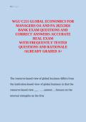 WGU C211 Global Economics For Managers OA And PA Questions And Answers With Verified Solutions And Study Guide &vert; 2026&sol;2027 Latest Update