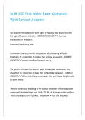 NUR 102 Final Nclex Exam Questions With Correct Answers 