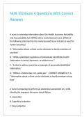 NUR 102 Exam 4 Questions With Correct Answers