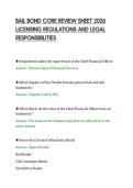BAIL BOND CORE REVIEW SHEET 2026&NewLine;LICENSING REGULATIONS AND LEGAL&NewLine;RESPONSIBILITIES