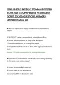 FEMA IS-800&period;D INCIDENT COMMAND SYSTEM&NewLine;EXAM 2026 COMPREHENSIVE ASSESSMENT&NewLine;SCRIPT SOLVED QUESTIONS ANSWERS&NewLine;UPDATED REVIEW SET&NewLine;