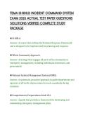 FEMA IS-800&period;D INCIDENT COMMAND SYSTEM&NewLine;EXAM 2026 ACTUAL TEST PAPER QUESTIONS&NewLine;SOLUTIONS VERIFIED COMPLETE STUDY&NewLine;PACKAGE