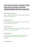FEMA IS-800&period;D INCIDENT COMMAND SYSTEM&NewLine;EXAM 2026 FINAL REVIEW QUESTIONS&NewLine;ANSWERS BUNDLED PRACTICE COLLECTION