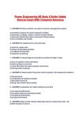 Power Engineering 4B Book 3 Boiler Safety Devices Exam With Complete Solutions