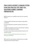 FEMA IS-800&period;D INCIDENT COMMAND SYSTEM&NewLine;EXAM 2026 PRACTICE TEST SHEET FULL&NewLine;SOLUTIONS CORRECT ANSWERS&NewLine;PREPARATION SET&NewLine;