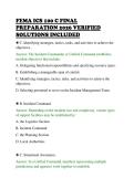 FEMA ICS 100 C FINAL&NewLine;PREPARATION 2026 VERIFIED&NewLine;SOLUTIONS INCLUDED