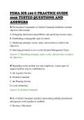 FEMA ICS 100 C PRACTICE GUIDE&NewLine;2026 TESTED QUESTIONS AND&NewLine;ANSWERS&NewLine;