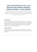 CCRP AACVPR Exam Review &lpar;2026&sol;2027&rpar; &ndash; Certified Cardiac Rehabilitation Professional Certification Preparation &vert; 140 Questions and Correct Answers