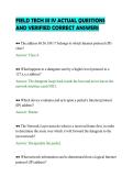 FIELD TECH III IV ACTUAL QUESTIONS&NewLine;AND VERIFIED CORRECT ANSWERS&NewLine;