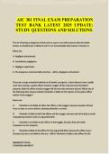 Accredited AIC 301 Final Exam Preparation Test Bank &vert; Latest 2025 Update &vert; Verified Study Questions & Solutions