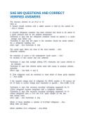 SAE 609 QUESTIONS AND CORRECT VERIFIED ANSWERS