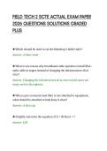 FIELD TECH 2 SCTE ACTUAL EXAM PAPER&NewLine;2026 QUESTIONS SOLUTIONS GRADED&NewLine;PLUS&NewLine;