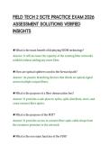 FIELD TECH 2 SCTE PRACTICE EXAM 2026&NewLine;ASSESSMENT SOLUTIONS VERIFIED&NewLine;INSIGHTS&NewLine;