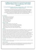 Certified Legal Assistant &lpar;CLA&rpar; Exam Prep Document &vert; 2026&sol;2027 Edition &vert; NALA Certification &vert; 250 Verified Questions