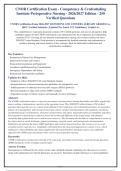 CNOR Certification Exam 2026-2027 QUESTIONS AND ANSWERS ALREADY GRADED A&plus;&period;&NewLine;100&percnt; Verified Solutions &vert; Updated Per Latest CCI Guidelines &vert; Graded A&plus;