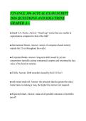 FINANCE 306 ACTUAL EXAM SCRIPT&NewLine;2026 QUESTIONS AND SOLUTIONS&NewLine;GRADED A&plus;&period;