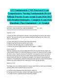 ATI Fundamentals CMS Proctored Exam Comprehensive Nursing Fundamentals Review Official Practice Exam Actual Exam 2026&sol;2027 with Detailed Rationales &vert; Complete Exam-Style Questions &vert; Pass Guaranteed &ndash; A&plus; Graded&NewLine;&NewLine;