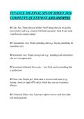 FINANCE 306 FINAL STUDY SHEET 2026&NewLine;COMPLETE QUESTIONS AND ANSWERS&period; 