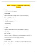 AMSA 490 Exam 1 Questions and Correct &NewLine;Answers