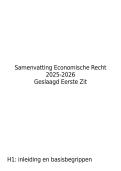 Samenvatting Economisch Recht &vert; KU Leuven &vert; 2025&sol;2026