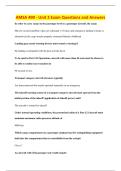 AMSA 490 - Unit 2 Exam Questions and Answers