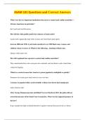 ASAM 101 Questions and Correct Answers