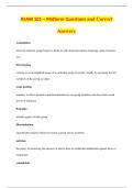 ASAM 101 &ndash; Midterm Questions and Correct &NewLine;Answers 