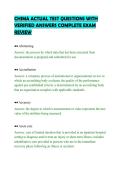 CHIMA ACTUAL TEST QUESTIONS WITH&NewLine;VERIFIED ANSWERS COMPLETE EXAM&NewLine;REVIEW