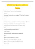 ASAM 101 Exam Questions and Correct &NewLine;Answers 
