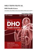 Solutions Manual &mdash; DHO Health Science&comma; 10th Student Edition &lpar;Simmers&comma; Simmers-Nartker&comma; Simmers-Kobelak & Morris&comma; 2025&rpar;&comma; Chapters 1-24 &vert; All Chapters Covered&NewLine;