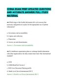 CHIMA EXAM PREP UPDATED QUESTIONS&NewLine;AND ACCURATE ANSWERS FULL STUDY&NewLine;MATERIAL